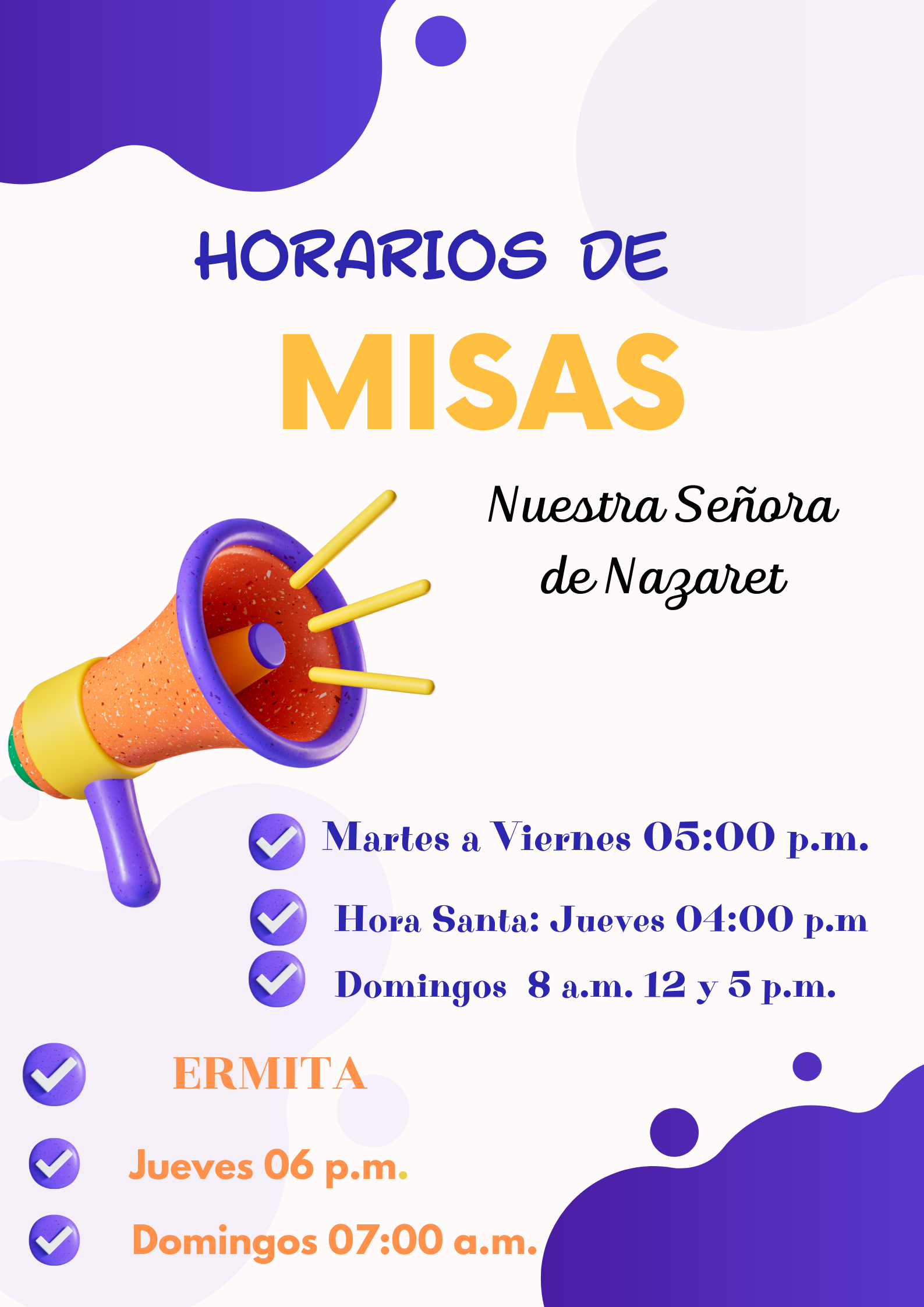 Horarios de Misas